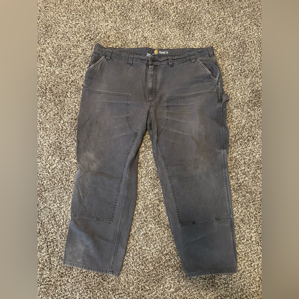 CARHARTT RUGGED FLEX® DUCK DOUBLE-FRONT DUNGAREE WORK PANTS